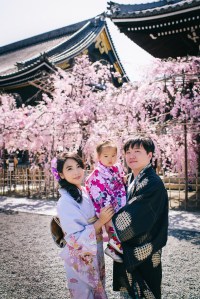 京都賞櫻,親子和服寫真